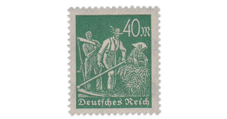 Deutsches Reich - 40 Mark dunkelolivgrün (Mi. Nr. 244 d)