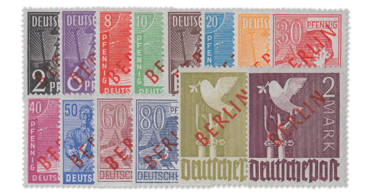 Berlin - Aufdruck-Provisorium 1949 (Mi. Nr. 21-34)