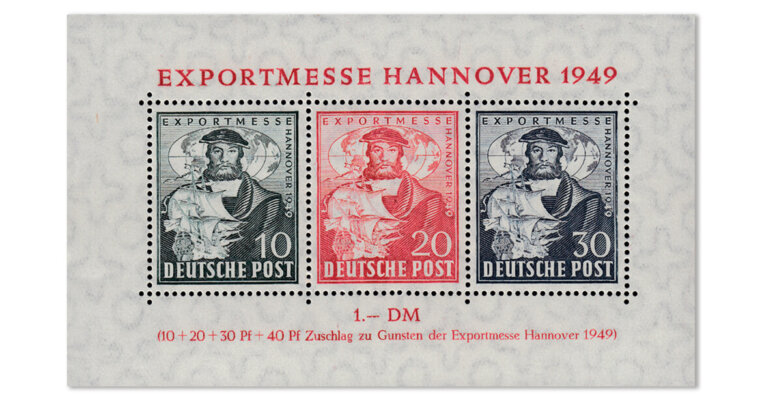 Bizone Blockausgabe - Block-Farbabart (Mi. Nr. Bl. 1 b)