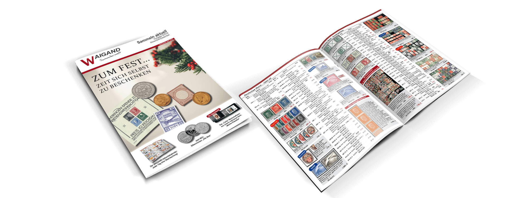Briefmarken Katalog offen WAIGAND Sammlerwelt