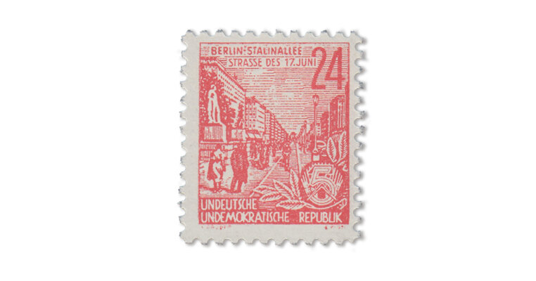 DDR - Propagandafälschung 24 Pfg. KgU-Fälschung (Mi. Nr. 4)