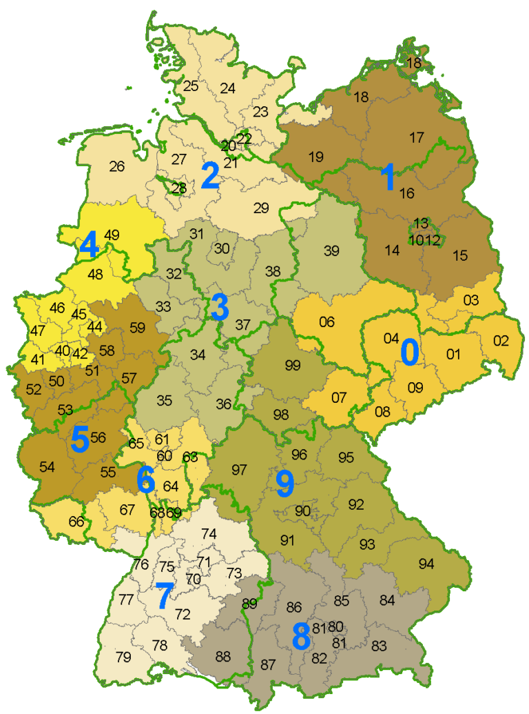 Deutsche-Postleitzahlengebiete - WAIGAND Sammlerwelt