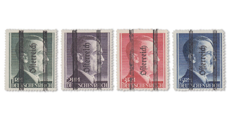 Österreich - 1-5 RM Hitler-Markwerte komplett (Mi. Nr. 693-96)