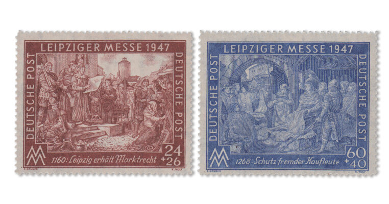 Messe-Zähnung "Leipziger Druck (Mi. Nr. 941-42 I A)