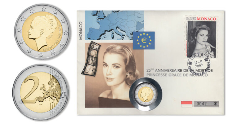 Monaco 2 Euro "25. Todestag von Fürstin Grace Kelly"
