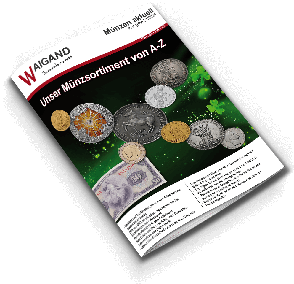Kostenloser Münzkatalog Ausgabe 1/2024 als PDF & Onlinekatalog