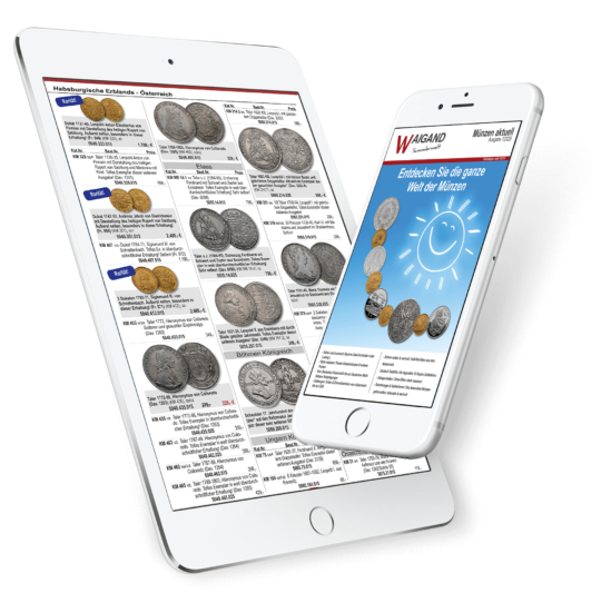 Münzen aktuell mobile Katalog für Smartphones und Tablets August/September 2025