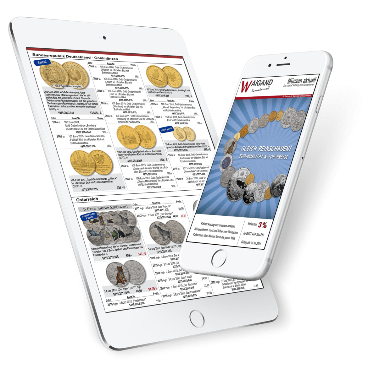 Kostenloser Münzkatalog / OnlineKatalog & PDFKatalog 2021 1.Halbjahr