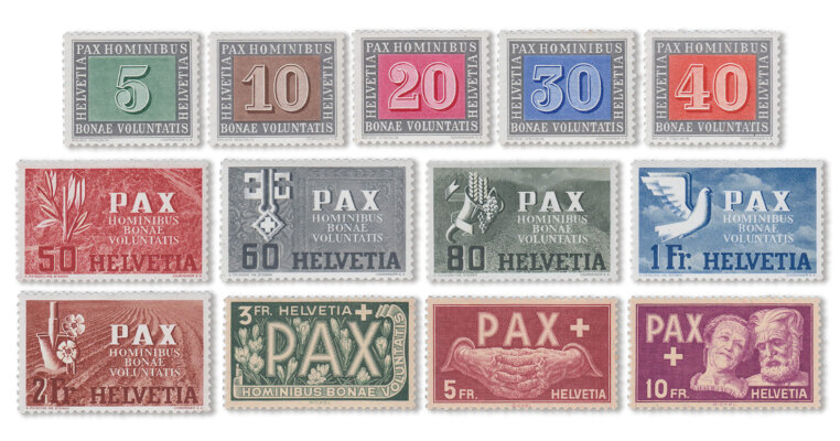 Schweiz - PAX-Sondermarken (Mi. Nr. 447-59)