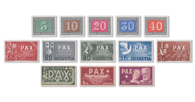 Schweiz - PAX-Satz 1945 (447-59)