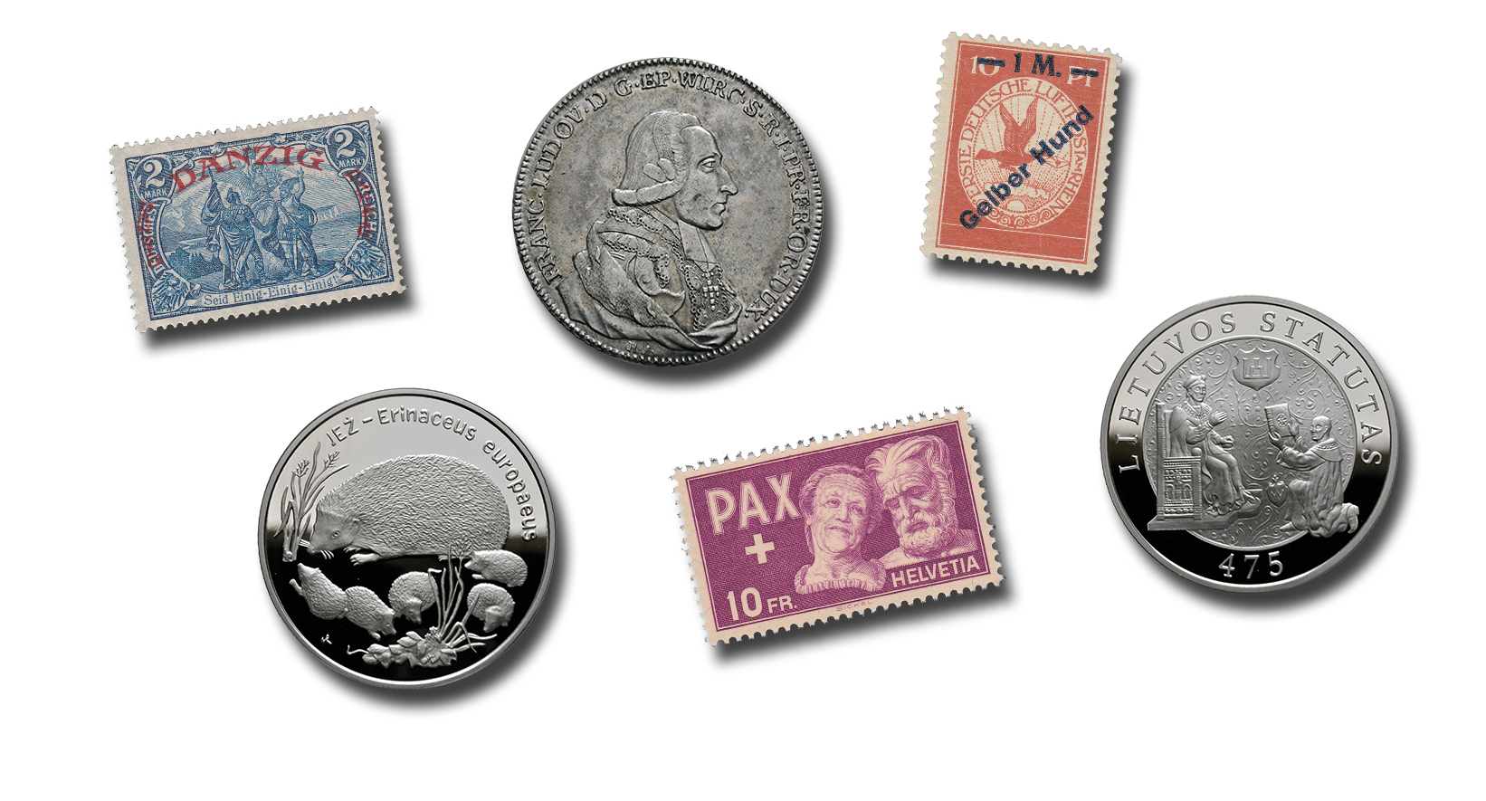 Briefmarken, Münzen &amp; Banknoten 