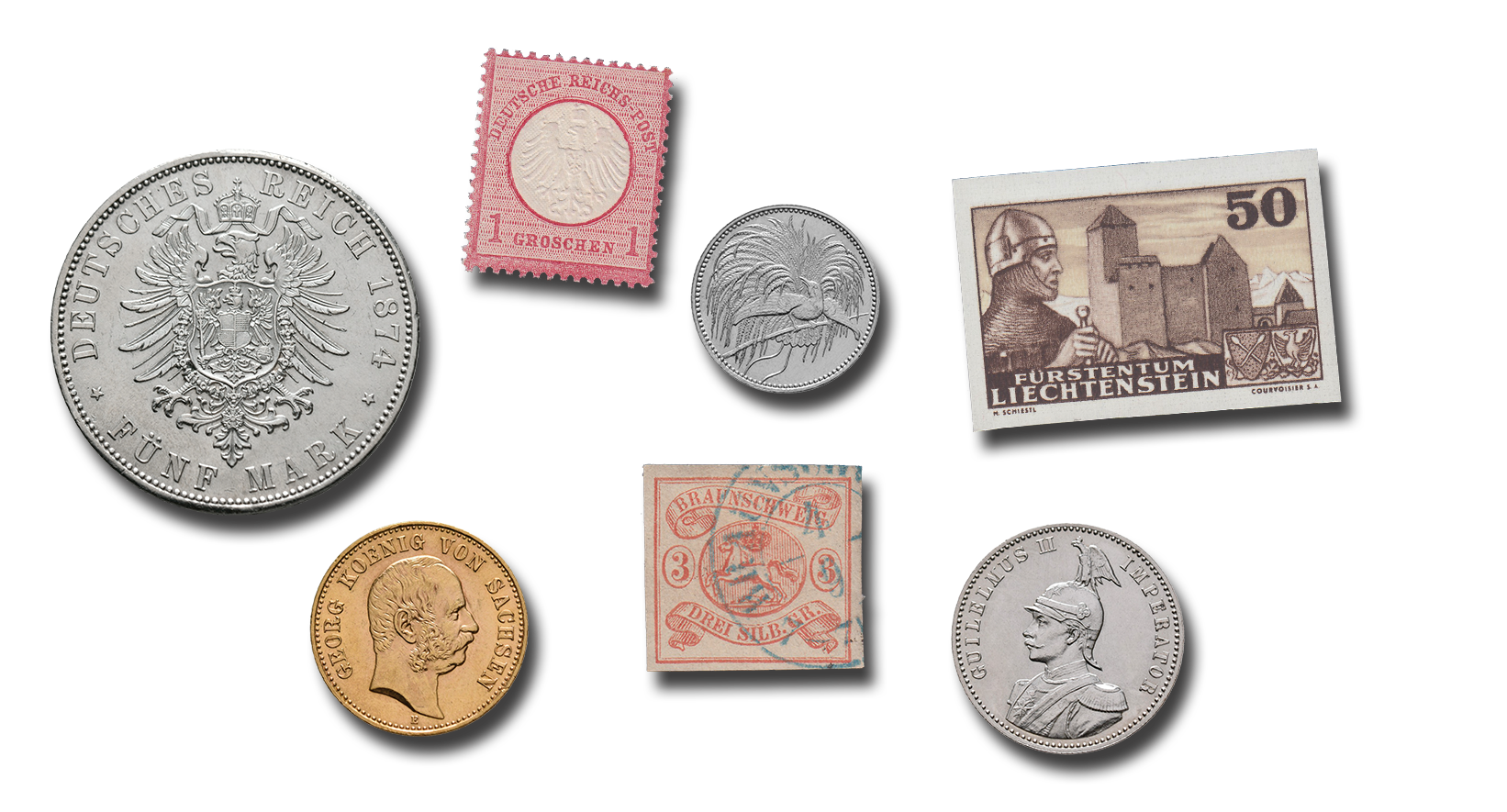 Briefmarken, Münzen &amp; Banknoten 