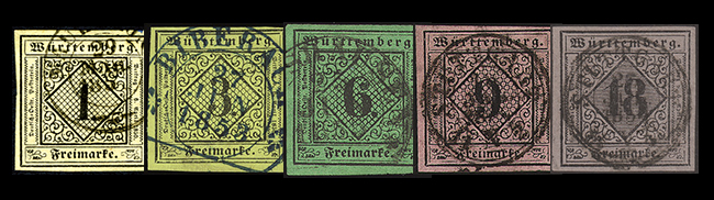 Die ersten Briefmarken Württembergs